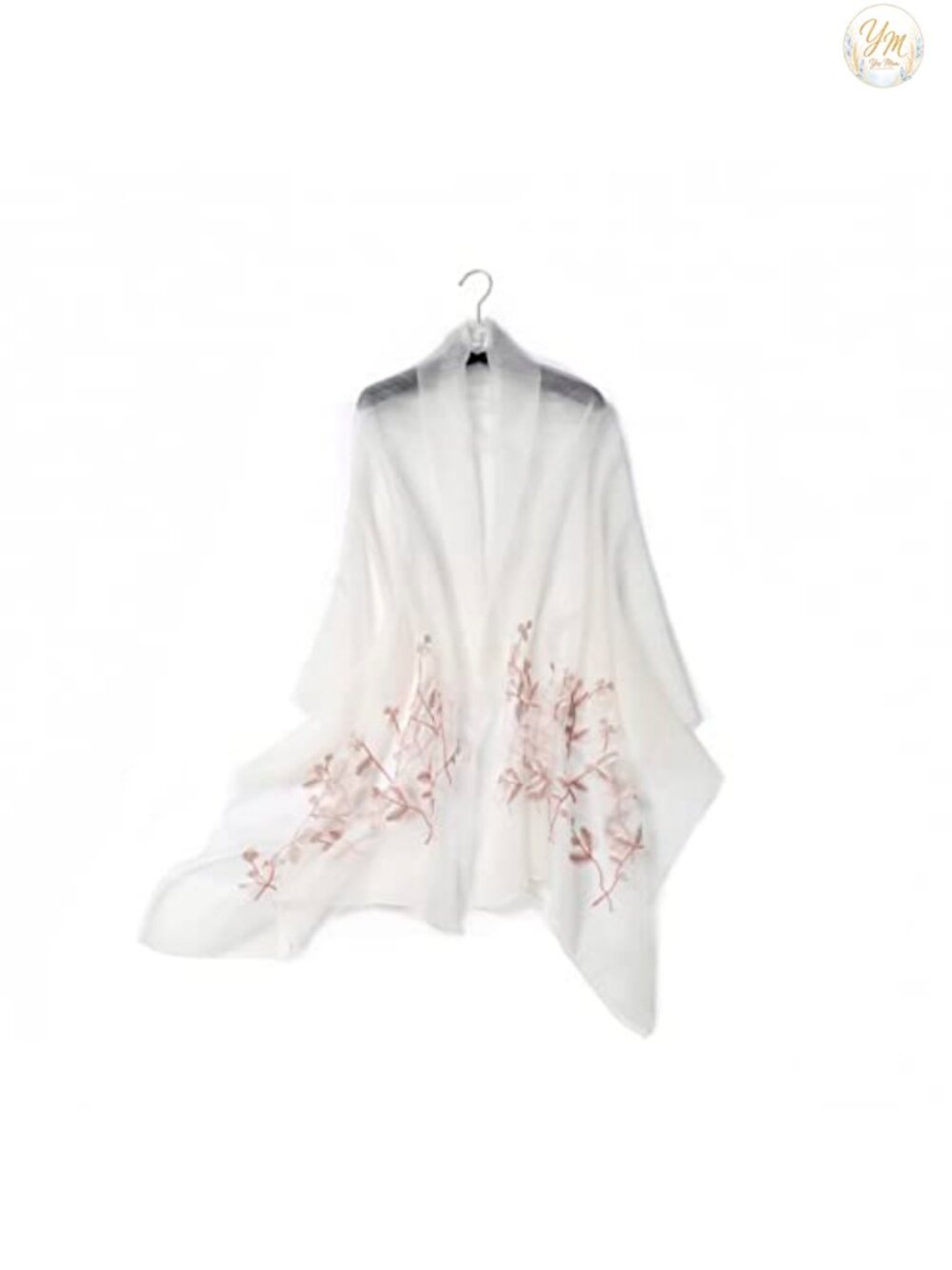 Silk Wool Long Large Scarf Shawl Wrap Evening Dress Embroidered